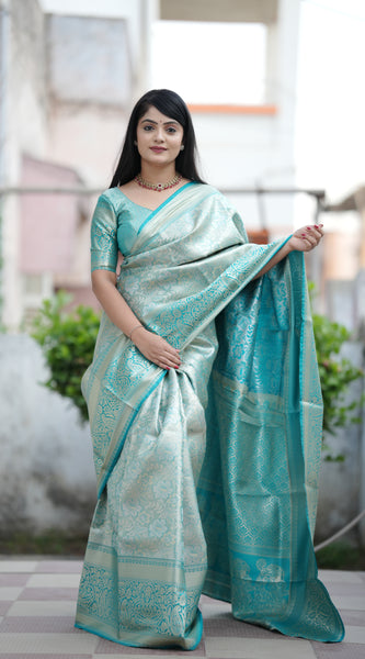 Royal Kanjivaram Silk Sarees Sky