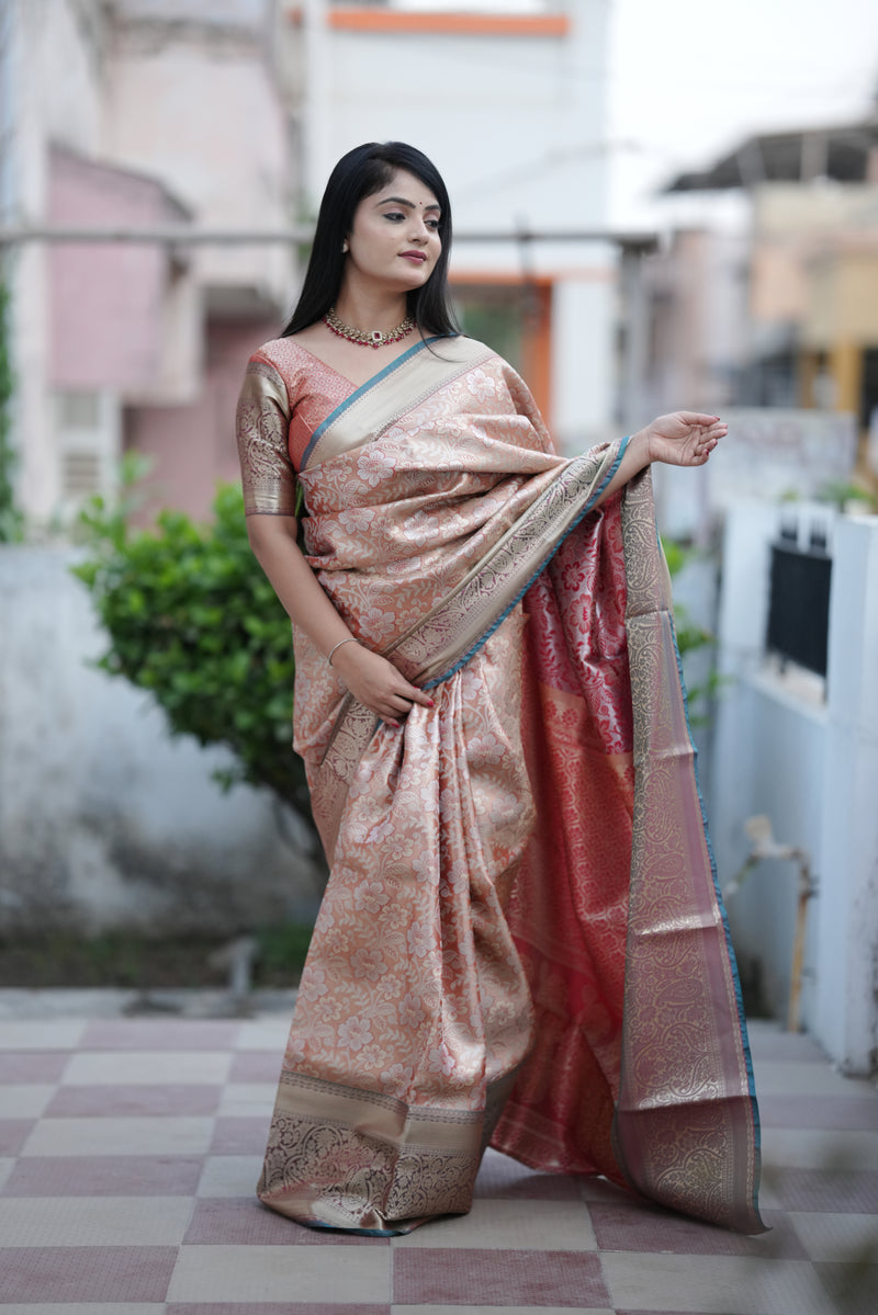 Royal Kanjivaram Silk Sarees Orange