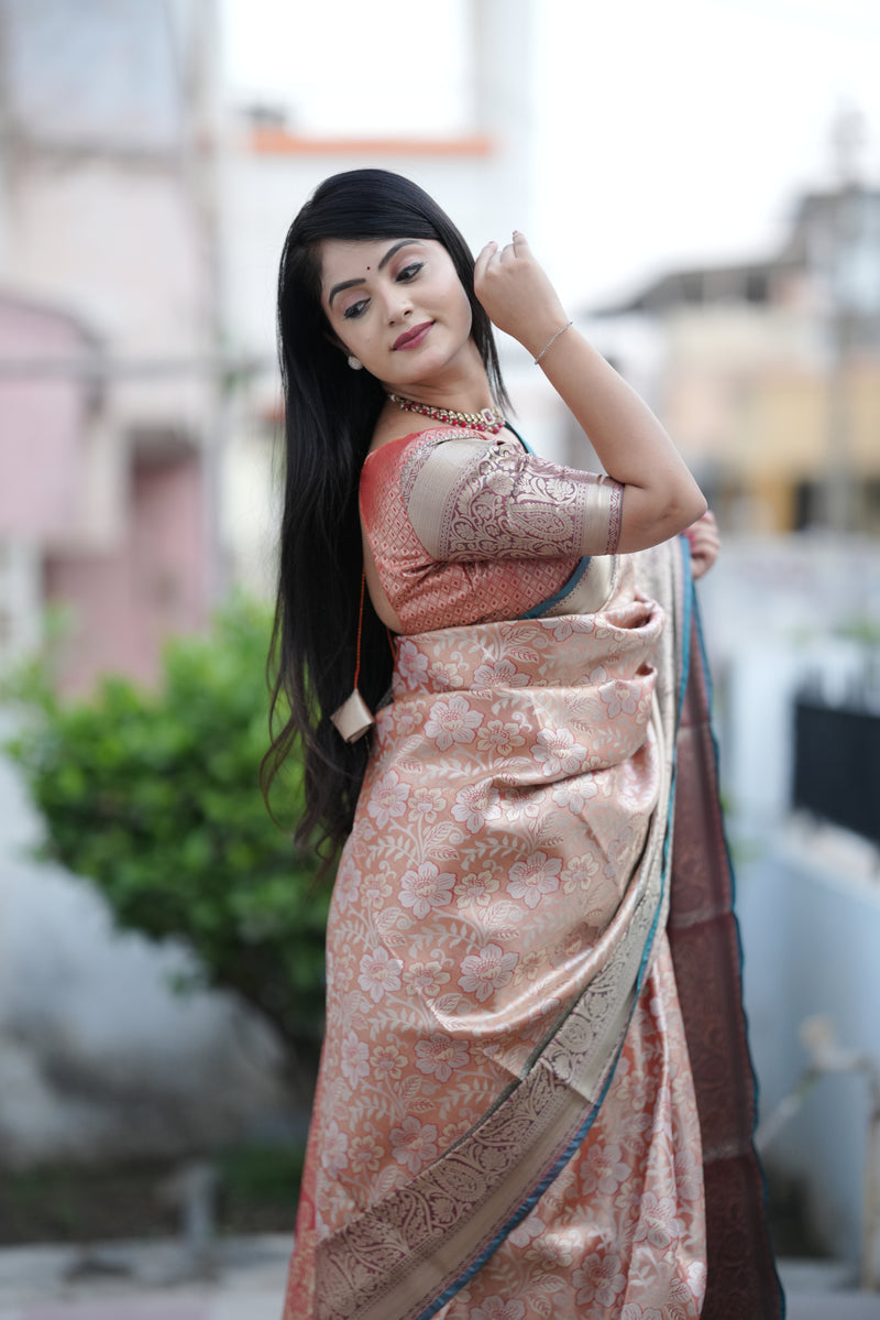 Royal Kanjivaram Silk Sarees Orange