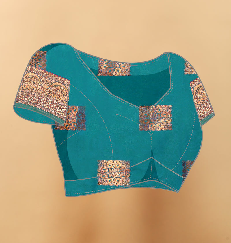 Lichi Copper Three Gajari Banarasi Saree