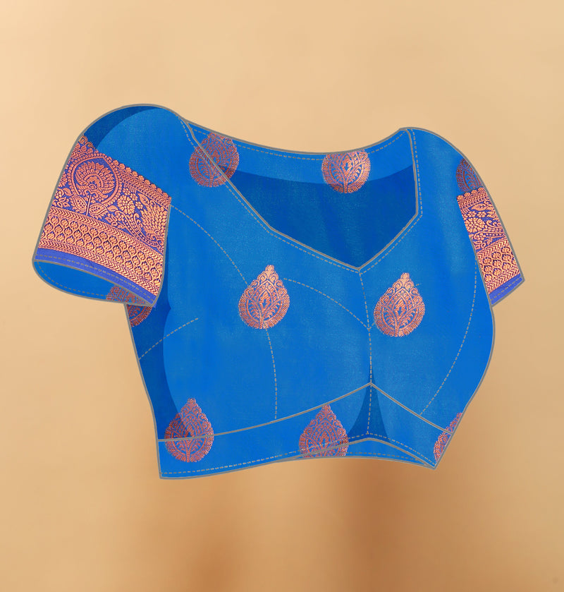Lichi Copper More Pich Banarasi Saree