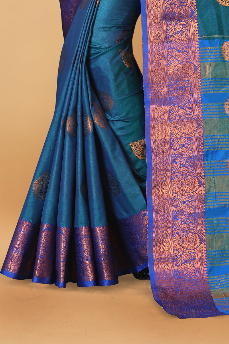Lichi Copper More Pich Banarasi Saree