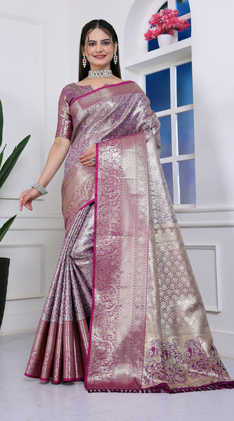 Dharmavaram Ten Wine Banarasi Saree