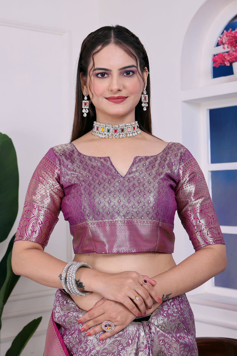 Dharmavaram Ten Wine Banarasi Saree