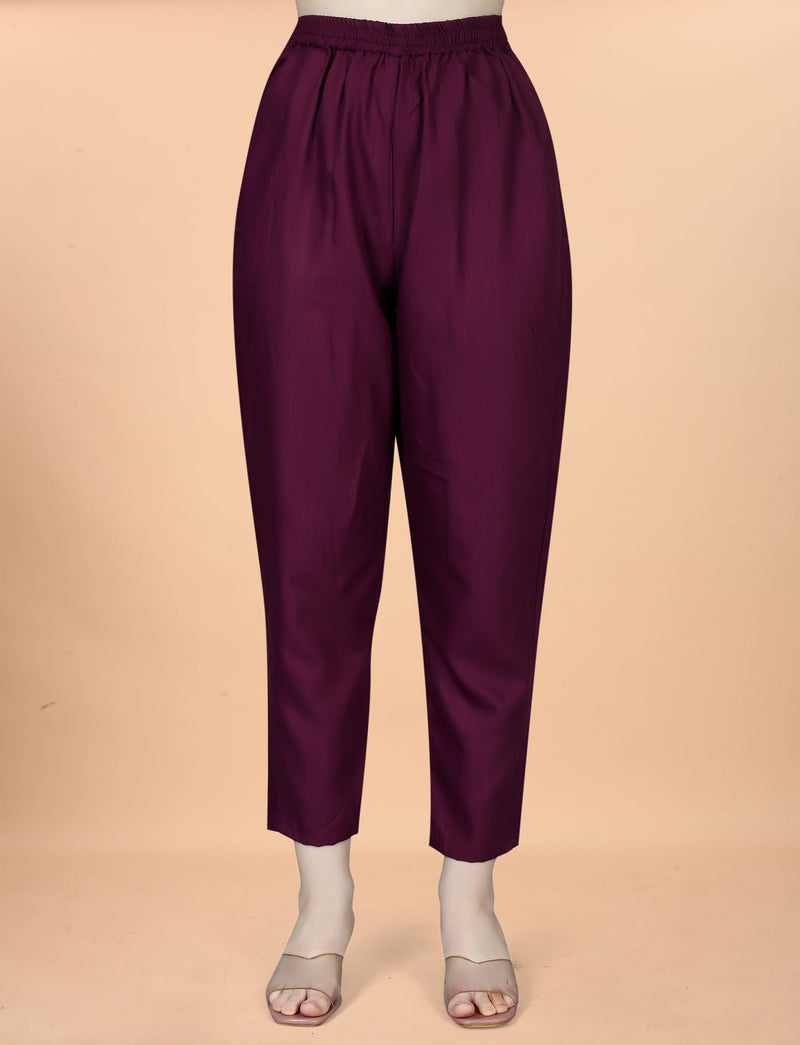 Cotton Blend Purple Kurta Set with Dupatta