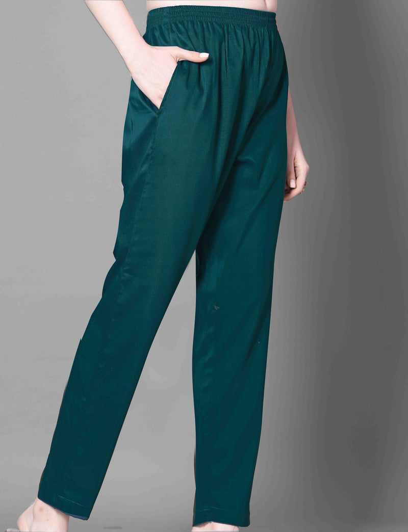 Embroidered Rama Green Kurta Set with Dupatta