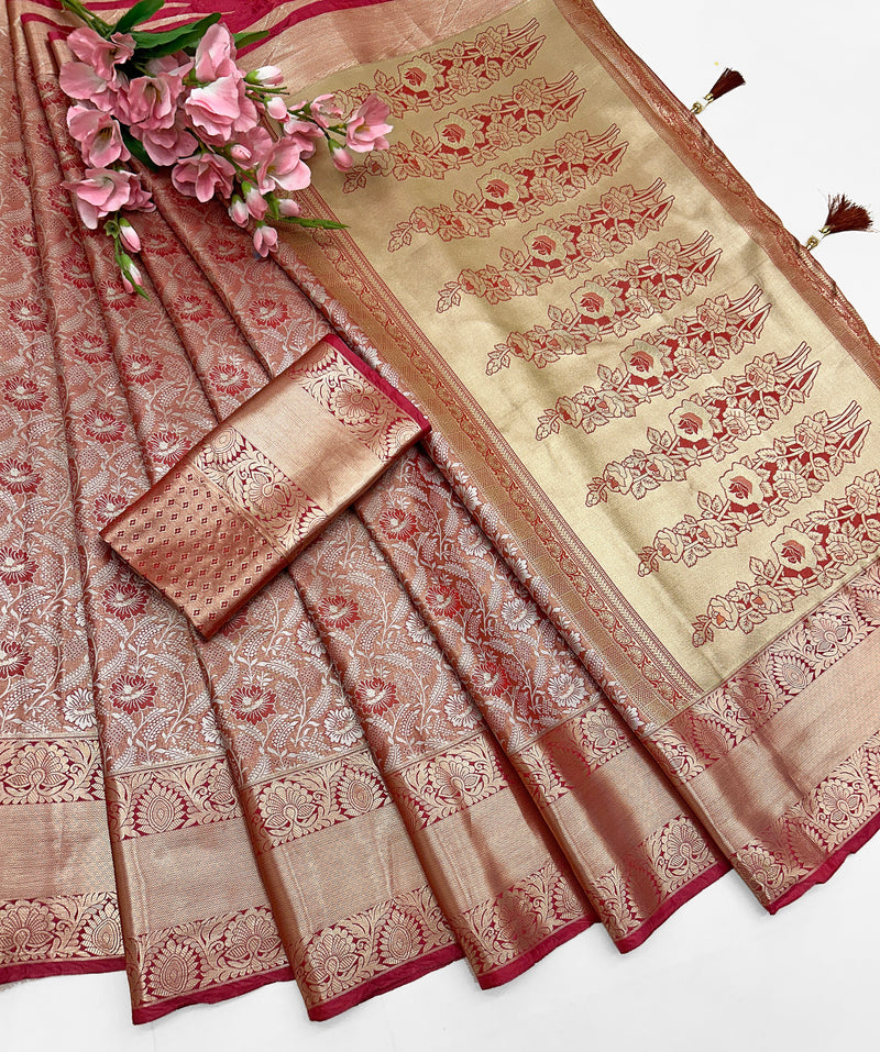 🌸 Elegant Banarasi Silk Saree