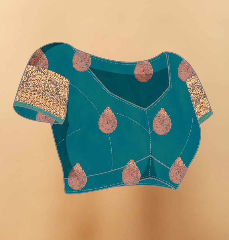 Lichi Copper Pink Banarasi Saree