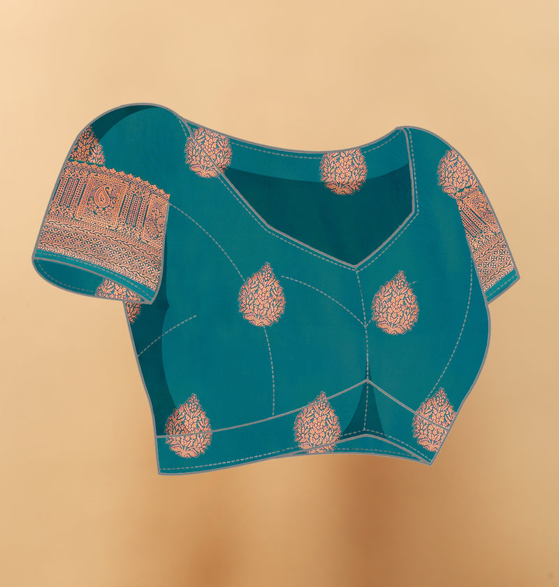 Lichi Copper Two Pink Banarasi Saree