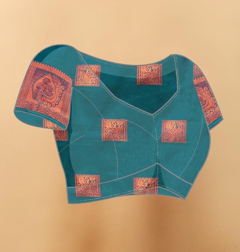 Lichi Copper Five Pink Banarasi Saree