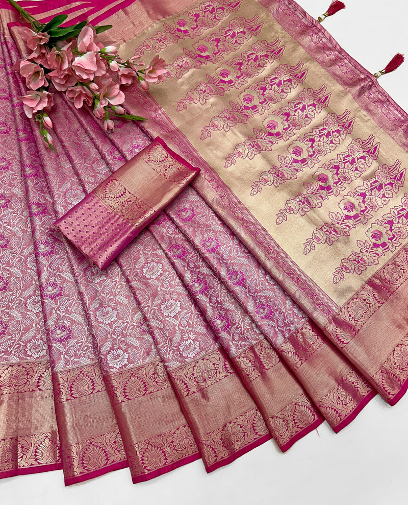 🌸 Elegant Banarasi Silk Saree