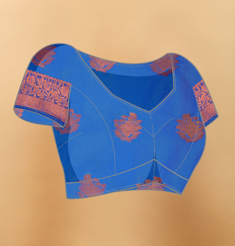 Lichi Copper Six Rama Banarasi Saree