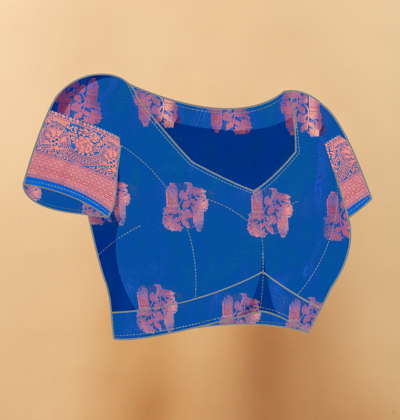 Lichi Copper Four Rama Banarasi Saree