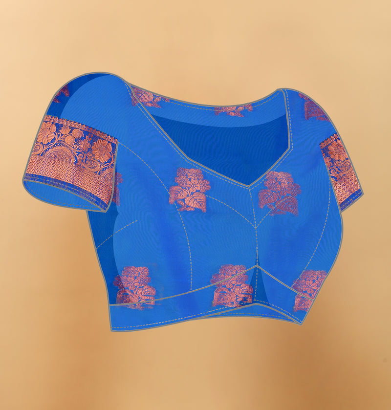 Lichi Copper Seven Rama Banarasi Saree