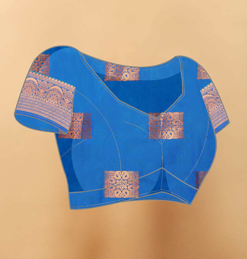 Lichi Copper Three Rama Banarasi Saree