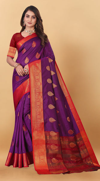 Lichi Copper Wine Banarasi Saree