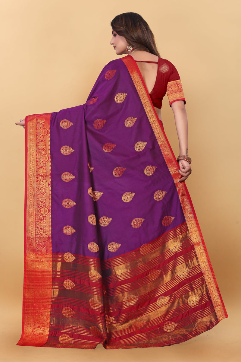 Lichi Copper Wine Banarasi Saree