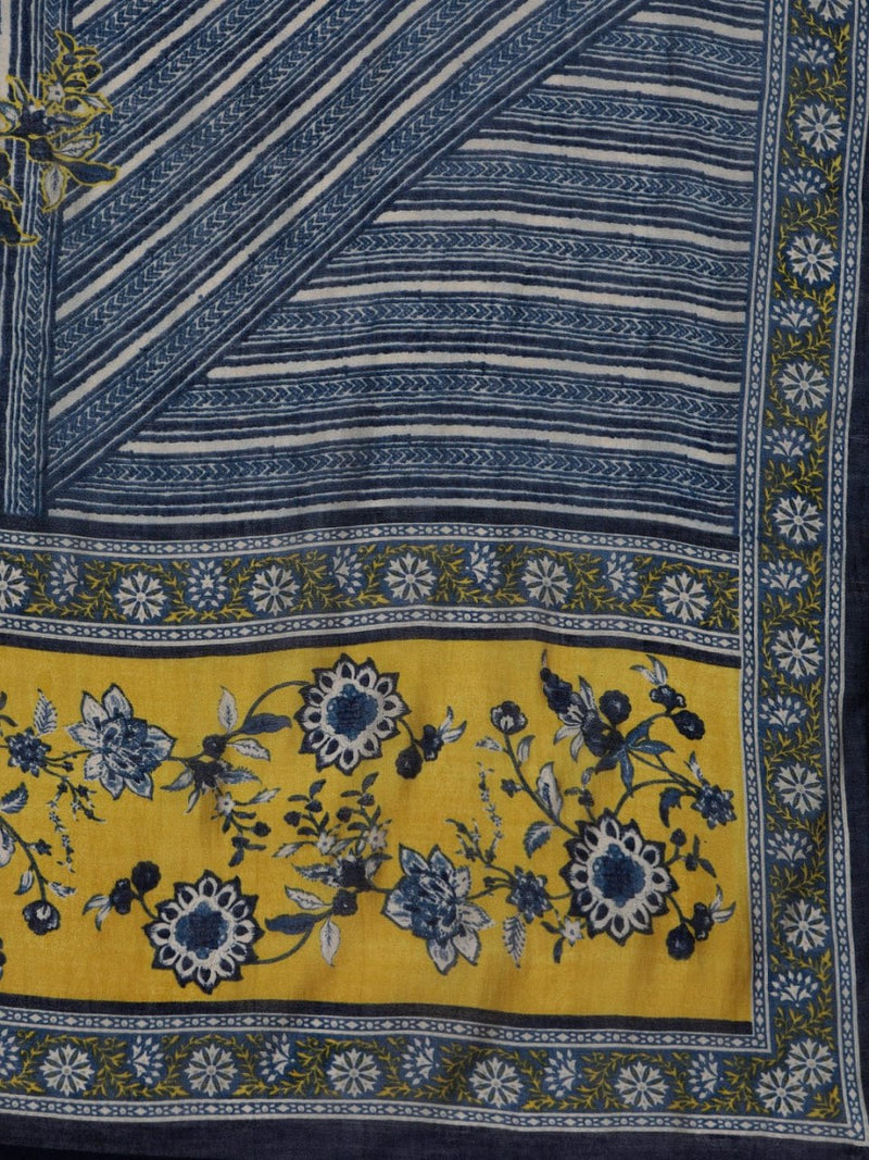 Cotton Blend Yellow Kurta Set with Dupatta